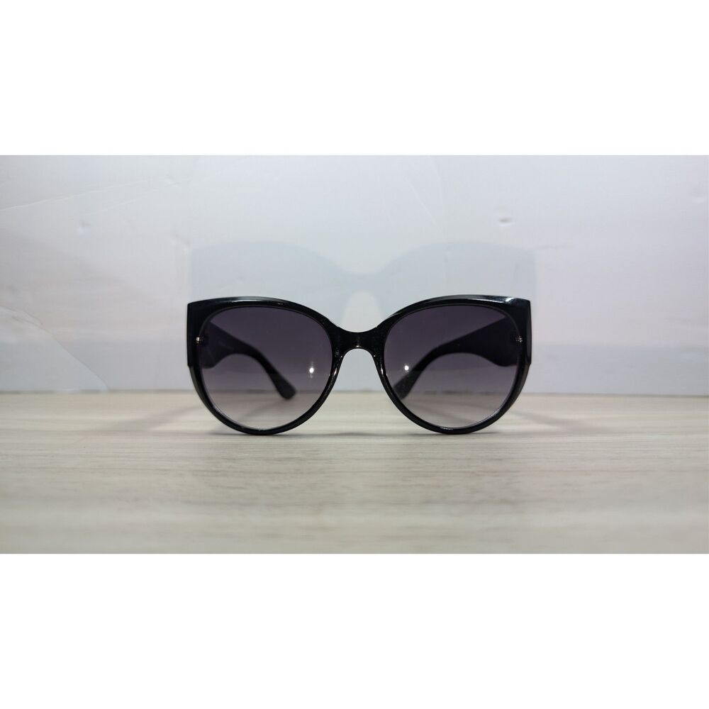 Oversized Black Round Sunglasses Women Gradient Lenses Fashion Retro